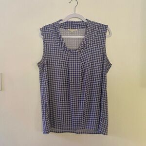 41 Hawthorn | Sleeveless Polka Dot Pleated Neck Top